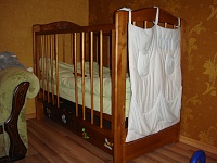 Кроватка детская "Карина" с ящиком матрасом балдахином